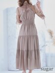 画像18: 【AMORA GRACE / アモーラグレース】 オケージョンドレス/ パーティードレス/ お呼ばれドレス/ ハイネック/ レース/ 袖あり/ Aライン/ ミモレ丈/ ワンピース/ キャバドレス[OF05] (18)