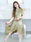 画像17: 【AMORA GRACE / アモーラグレース】 オケージョンドレス/ パーティードレス/ お呼ばれドレス/ レース/ パール/ 袖あり/ 膝丈/ フレア/ ワンピース/ ミディアムドレス/ キャバドレス[OF05] (17)