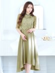 画像22: 【AMORA GRACE / アモーラグレース】 オケージョンドレス/ パーティードレス/ お呼ばれドレス/ レース/ パール/ 袖あり/ 膝丈/ フレア/ ワンピース/ ミディアムドレス/ キャバドレス[OF05] (22)