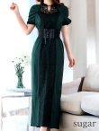 ダークグリーン モデル：真優川咲　身長：158cm　着用サイズ：8号(Sサイズ)