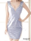 画像12: 【ROBE de FLEURS Glossy/ローブドフルール グロッシー】ジュエリービジュー/ シアーレース/ タイトミニ/ ミニドレス/ キャバドレス[OF2] (12)
