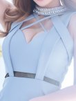 画像11: XSサイズあり!!【ROBE de FLEURS Glossy/ローブ・ド・フルール グロッシー】バストクロス/ ストレッチ/ ビジュー/ パール/ バックリボン/ アシメスカート/ タイト/ ミニドレス/ キャバドレス[OF2] (11)