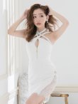 画像3: 【XSサイズあり】【ROBE de FLEURS Glossy/ローブ・ド・フルール グロッシー】バストクロスジップ/ ZIP 片サイドレース切替/ タイト/ ミニドレス/ キャバドレス[OF2] (3)