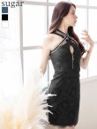 画像12: 【XSサイズあり】【ROBE de FLEURS Glossy/ローブ・ド・フルール グロッシー】バストクロスジップ/ ZIP 片サイドレース切替/ タイト/ ミニドレス/ キャバドレス[OF2] (12)