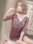 画像5: 【XS-Lサイズあり】【ROBE de FLEURS Glossy/ローブ・ド・フルール グロッシー】刺繍レース/ ビジュー/ タイト/ ミニドレス/ キャバドレス[OF2] (5)