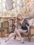 画像4: 【XS-Lサイズあり】【ROBE de FLEURS Glossy/ローブ・ド・フルール グロッシー】刺繍レース/ ビジュー/ タイト/ ミニドレス/ キャバドレス[OF2] (4)