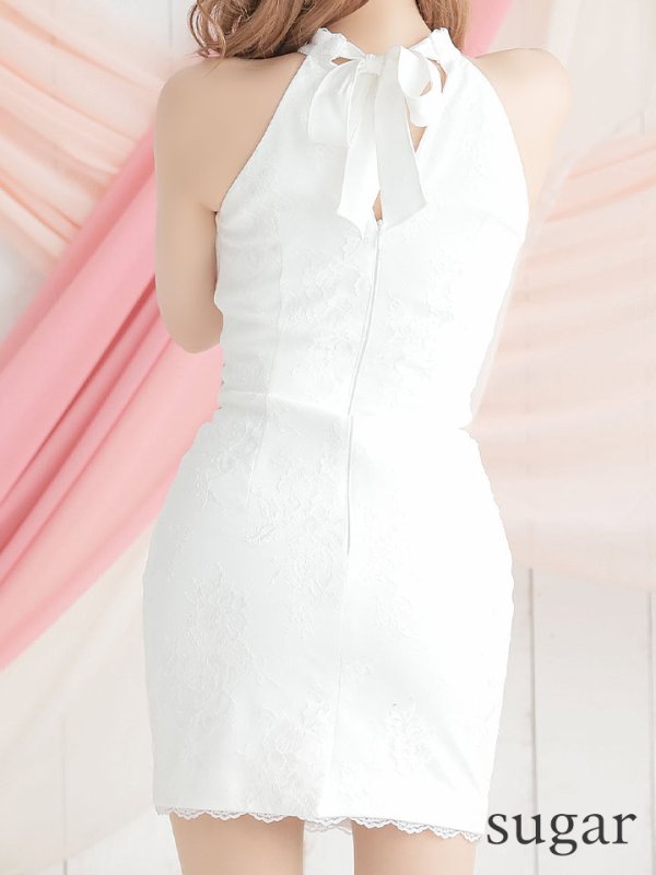 画像14: sugar限定コラボドレス☆【XSサイズあり】【Glossy/グロッシー】ウエストチュール切替/ チョーカー風/ タイト/ ミニドレス/ キャバドレス【OF08】 (14)