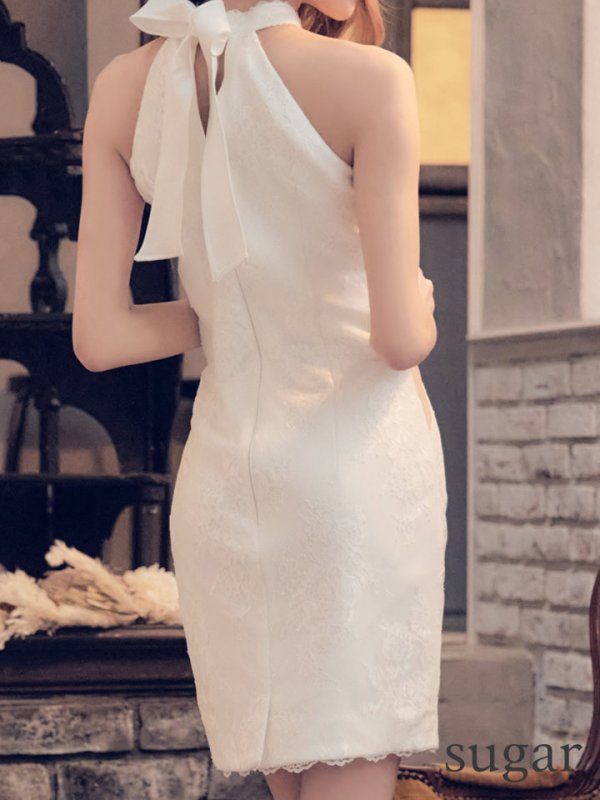 画像11: sugar限定コラボドレス☆【XSサイズあり】【Glossy/グロッシー】ウエストチュール切替/ チョーカー風/ タイト/ ミニドレス/ キャバドレス【OF08】 (11)