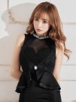 画像6: 【ROBE de FLEURS Glossy/ローブ・ド・フルール グロッシー】ビジュー/ レース/ ペプラム/タイト/ ミニドレス/ キャバドレス[OF2] (6)