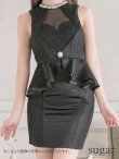 画像9: 【ROBE de FLEURS Glossy/ローブ・ド・フルール グロッシー】ビジュー/ レース/ ペプラム/タイト/ ミニドレス/ キャバドレス[OF2] (9)