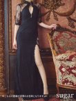 画像10: 【Lサイズあり】 【ROBE de FLEURS Glossy/ローブ・ド・フルール グロッシー】ジップ/ ZIP 袖あり/サイドレース切替/ ロングドレス/ キャバドレスlong[OF2] (10)