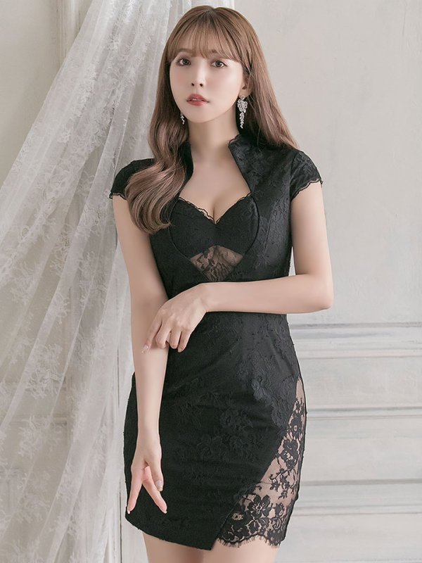 画像14: 【XSサイズあり】【Glossy/グロッシー】レース切替/ 総レース/ タイトミニ/ ミニドレス/ キャバドレス[OF2] (14)
