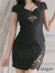 画像9: 【XSサイズあり】【ROBE de FLEURS Glossy/ローブドフルール グロッシー】レース切替/ 総レース/ タイトミニ/ ミニドレス/ キャバドレス[OF2] (9)