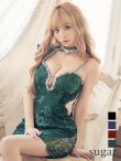 画像16: 【XSサイズあり】【Glossy/グロッシー】切替レース/ ビジュー/ アシンメトリー/ タイト/ ミニドレス/ キャバドレス[OF2] (16)