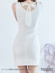 画像9: XSサイズあり【ROBE de FLEURS Glossy/ローブ・ド・フルール グロッシー】フロントジップ/ ZIP ウエストシースルー/ ビジュー/ ストレッチ/ タイト/ ミニドレス/ キャバドレス[OF2] (9)