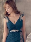 画像5: XSサイズあり【ROBE de FLEURS Glossy/ローブ・ド・フルール グロッシー】ブロックチュール/ ビジュー/ レース/ タイト/ ミニドレス/ キャバドレス[OF2] (5)