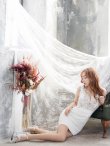 画像8: XS-Lサイズあり【ROBE de FLEURS Glossy/ローブ・ド・フルール グロッシー】スパンコールレース/ ノースリーブ/ ストレッチ/ アシンメトリースカート/ 刺繍/ タイト/ ミニドレス/ キャバドレス[OF2] (8)