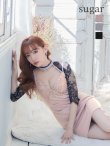 画像1: XS〜Lサイズあり【ROBE de FLEURS Glossy/ローブ・ド・フルール グロッシー】バストジップ/ ZIP レーススリーブ/ 七分袖/ 長袖/ 袖あり/ タイト/ ミニドレス/ キャバドレス[OF2] (1)