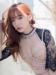 画像7: XS〜Lサイズあり【ROBE de FLEURS Glossy/ローブ・ド・フルール グロッシー】バストジップ/ ZIP レーススリーブ/ 七分袖/ 長袖/ 袖あり/ タイト/ ミニドレス/ キャバドレス[OF2] (7)