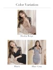 画像18: XS〜Lサイズあり【ROBE de FLEURS Glossy/ローブ・ド・フルール グロッシー】バストジップ/ ZIP レーススリーブ/ 七分袖/ 長袖/ 袖あり/ タイト/ ミニドレス/ キャバドレス[OF2] (18)