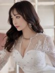 画像5: XSサイズあり【ROBE de FLEURS Glossy/ローブ・ド・フルール グロッシー】長袖/ フラワーレース/ ブロックチュール/ バストカット/ タイト/ ミニドレス/ キャバドレス[OF2] (5)
