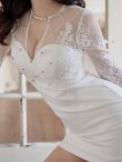 画像6: XSサイズあり【ROBE de FLEURS Glossy/ローブ・ド・フルール グロッシー】長袖/ フラワーレース/ ブロックチュール/ バストカット/ タイト/ ミニドレス/ キャバドレス[OF2] (6)