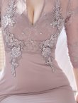 画像5: XSサイズあり【ROBE de FLEURS Glossy/ローブ・ド・フルール グロッシー】長袖/ フラワーレース/ ブロックチュール/ バストカット/ タイト/ ミニドレス/ キャバドレス[OF2] (5)