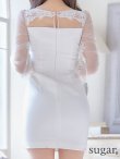 画像10: 【XSサイズあり】【Glossy/グロッシー】フラワーチュール/ 長袖/ ワンカラー/ タイト/ ミニドレス/ キャバドレス[OF2] (10)