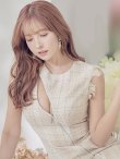 画像2: sugarコラボ商品☆【ROBE de FLEURS Glossy/ローブ・ド・フルール グロッシー】ジップ/ ZIPジップ/ ZIP ラメツイード/ タイト/ ミニドレス/ キャバドレス[OF2] (2)