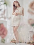 画像6: sugarコラボ商品☆【ROBE de FLEURS Glossy/ローブ・ド・フルール グロッシー】ジップ/ ZIPジップ/ ZIP ラメツイード/ タイト/ ミニドレス/ キャバドレス[OF2] (6)