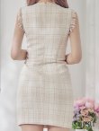 画像13: sugarコラボ商品☆【ROBE de FLEURS Glossy/ローブ・ド・フルール グロッシー】ジップ/ ZIPジップ/ ZIP ラメツイード/ タイト/ ミニドレス/ キャバドレス[OF2] (13)