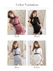 画像31: XSサイズあり【ROBE de FLEURS Glossy/ローブ・ド・フルール グロッシー】フロントジップ/ ZIP ストレッチ/ レース五分袖/ 長袖/ 袖あり/ レーススリーブ/ タイト/ ミニドレス/ キャバドレス[OF2] (31)