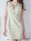 画像8: sugarコラボ商品☆【XS-Lサイズあり】【ROBE de FLEURS Glossy/ローブ・ド・フルール グロッシー】ラメツイード/ ジップ/ ZIP フロントロックデザイン/ タイト/ ミニドレス/ キャバドレス[OF2] (8)