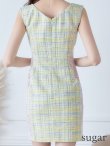 画像9: sugarコラボ商品☆【XS-Lサイズあり】【ROBE de FLEURS Glossy/ローブ・ド・フルール グロッシー】ラメツイード/ ジップ/ ZIP フロントロックデザイン/ タイト/ ミニドレス/ キャバドレス[OF2] (9)