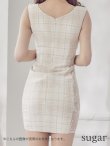 画像17: 待望の再入荷!sugarコラボ商品☆【XS-Lサイズあり】【ROBE de FLEURS Glossy/ローブ・ド・フルール グロッシー】ラメツイード/ ジップ/ ZIP フロントロックデザイン/ タイト/ ミニドレス/ キャバドレス[OF2] (17)
