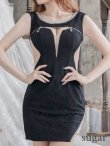 画像8: 【ROBE de FLEURS Glossy/ローブ・ド・フルール グロッシー】フロントジップ/ ZIP サイドチュール/ タイト/ ミニドレス/ キャバドレス[OF2] (8)
