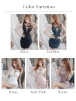 画像19: 【ROBE de FLEURS Glossy/ローブ・ド・フルール グロッシー】フロントジップ/ ZIP サイドチュール/ タイト/ ミニドレス/ キャバドレス[OF2] (19)