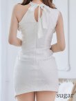 画像29: XS-Lサイズあり【ROBE de FLEURS Glossy/ローブ・ド・フルール グロッシー】ワンショル/ ジップxフープ/ フラワーレース/ アシンメトリー/ タイト/ ミニドレス/ キャバドレス[OF2] (29)