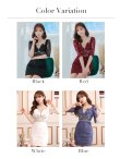 画像23: 【ROBE de FLEURS Glossy/ローブ・ド・フルール グロッシー】レーススリーブ/ 七分袖/ 長袖/ 袖あり/ ウエストシースルー/ ジップ/ タイト/ ミニドレス/ キャバドレス[OF2] (23)