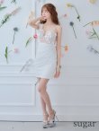 画像7: XSサイズあり【ROBE de FLEURS Glossy/ローブ・ド・フルール グロッシー】立体フラワー/ ラメ/ キャミソール/ アシンメトリー/ ワンショル/ タイト/ ミニドレス/ キャバドレス[OF2] (7)