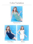 画像23: XSサイズあり【ROBE de FLEURS Glossy/ローブ・ド・フルール グロッシー】ダイヤ柄/ スパンコール/ ビジュー/ スリットネック/ キーネック/ タイト/ ミニドレス/ キャバドレス[OF2] (23)