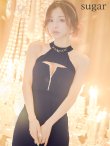 画像3: 門りょうちゃん着用　XSサイズあり【ROBE de FLEURS Glossy/ローブ・ド・フルール グロッシー】ホルターチェーンネック/ アメスリ/ バストカット/ フロントジップ/ タイト/ ミニドレス/ キャバドレス[OF2] (3)