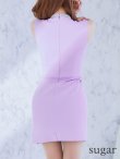 画像9: XSサイズあり【ROBE de FLEURS Glossy/ローブ・ド・フルール グロッシー】ビジューネック/ バストジップ/ ワンカラー/ ストレッチ/ タイト/ ミニドレス/ キャバドレス[OF2] (9)