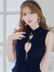 画像6: XSサイズあり【ROBE de FLEURS Glossy/ローブ・ド・フルール グロッシー】フロントジッパー/ バストボタン/ ノースリーブ/ シンプル/ ワンカラー/ タイト/ ミニドレス/ キャバドレス[OF2] (6)