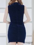 画像9: XSサイズあり【ROBE de FLEURS Glossy/ローブ・ド・フルール グロッシー】フロントジッパー/ バストボタン/ ノースリーブ/ シンプル/ ワンカラー/ タイト/ ミニドレス/ キャバドレス[OF2] (9)