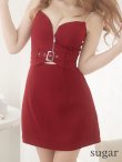 画像34: XSサイズあり【ROBE de FLEURS Glossy/ローブ・ド・フルール グロッシー】ジッパー/ ベルト/ キャミ/ セットアップ/ シンプル/ ワンカラー/ ミニドレス/ キャバドレス[OF2] (34)