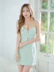 画像33: XSサイズあり【ROBE de FLEURS Glossy/ローブ・ド・フルール グロッシー】ジッパー/ ベルト/ キャミ/ セットアップ/ シンプル/ ワンカラー/ ミニドレス/ キャバドレス[OF2] (33)