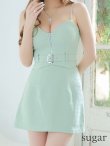 画像39: XSサイズあり【ROBE de FLEURS Glossy/ローブ・ド・フルール グロッシー】ジッパー/ ベルト/ キャミ/ セットアップ/ シンプル/ ワンカラー/ ミニドレス/ キャバドレス[OF2] (39)