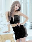 画像27: 【ゆりお/関西コレクション着用】XSサイズあり【ROBE de FLEURS Glossy/ローブ・ド・フルール グロッシー】スタッズ/ キルティング/ フロントジップ/ 台形スカート/ セットアップ/ ミニドレス/ キャバドレス[OF2]【一部予約商品/5月下旬発送予定】 (27)