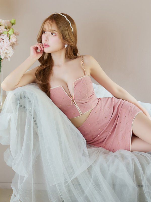 ピンク モデル:ゆめ 身長:160cm 着用サイズ:Sサイズ